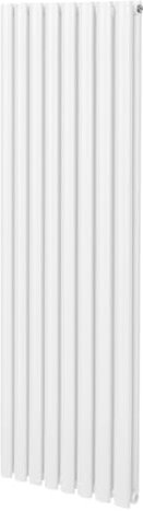 Radiateur à Colonne Ovale 1600mm x 480mm, Chauffage Moderne Vertical à Tube Ovale en Acier au Carbone Blanc Brillant, Cuisine Salon Salle de Bain [Brosse, Attaches Murales & Supports INCLUS]