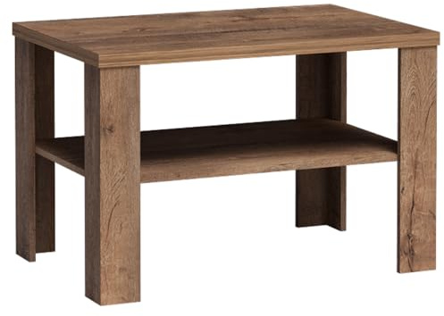 Lomadox Couchtisch Wohnzimmertisch Sofatisch Kaffeetisch in Lefkas Eiche 60x59,5x90 cm rustikal