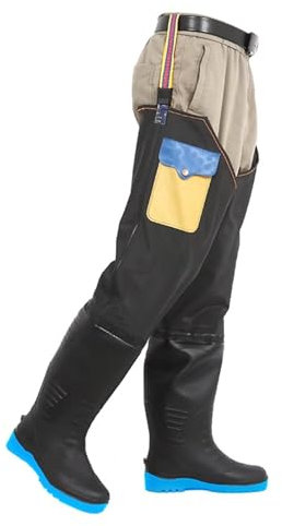 IBOWZ Waders Pesca Caldi Stivali Invernali da Pesca, Stivali da Pesca all'aperto Lunghi 85 cm/33,5 Pollici, Pesca e Caccia in Campeggio