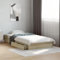 MOBCANT Bettgestell mit Schubladen, Bettsystem Tagesbett Bett Doppelbett Geeignet für Wohnungen Hotel Schlafzimmer Gästezimmer Sonoma-Eiche 100x200cm Holzwerkstoff