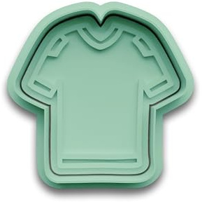 American Football Trikot Keksausstecher 2-teilig – Schwarz – Ausstechform mit Prägung – PLA 3D-Druck – Keksform für Footballfans, Spieler & Teams – Geschenkidee für Sportevents & Geburtstage