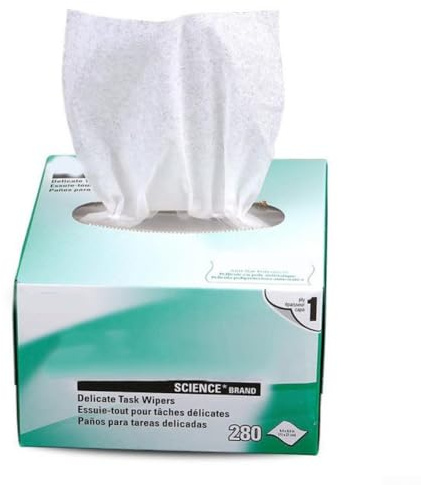Lot de 280 lingettes de nettoyage à fibre optique anti-statique pour équipement de nettoyage