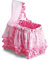Moni Puppenbett, Puppenwiege Princess 9376, mit Himmel und Rüschchen 61,5 x 43 x 85cm