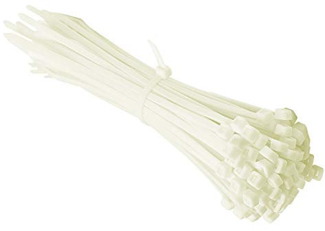 Fascette Nylon 100pz 100mm x 2.5mm Bianche Cablaggio Stringicavo Fermacavo Giardino garage officina casa auto ufficio STI