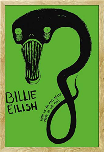 Eilish, Billie - Ghoul - Musik Poster - Größe 61x91,5 cm + Wechselrahmen, Shinsuke® Maxi MDF Buche, Acryl-Scheibe