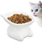 TANGN Bol Ceramique pour Chat Incliné Lourde Haute Anti Vomissement, Petit Bol pour Chat Compatible avec Les Moustaches, Bol de Chat Mignon pour Chatons, Conception en Monobloc Facile à Nettoyer