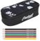 Mäppchen Mädchen Etui Federtasche Mäppchenbox groß Pennal Schülermäppchen pencil case Elephant Box Large 12800 + 6 Stifte (Black Flower (Schwarz/Blume))