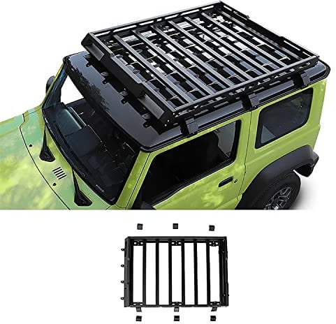 Auto Dachboxenzubehör Dachträger Gepäck für Suzuki Jimny 2019 2020, Aluminium Lagerregale Gepäckträger Transport Dachträger Autozubehör