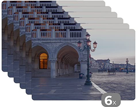 Placemats Platzdeckchen Platzset Tischset 6-teilig Tischdeko Untersetzer 45x30 cm Venedig - Italien - Platz