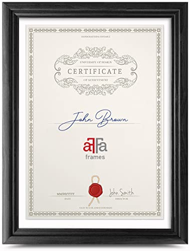 aFFa frames - Retro Bilderrahmen Holz, the frame, holzrahmen für Bilder, Fotos, bilderrahmen 30x40 cm Schwarz