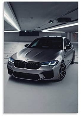 CETE BMW M5 F90 Poster Dekorative Malerei Leinwand Wandposter und Kunstbild Druck Moderne Familie Schlafzimmer Dekor Poster 40 x 60 cm