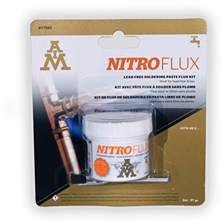 AIM Nitroflux Solder Paste Flux Kit with brush for Plumbing and General Purposes (57g / 2oz)