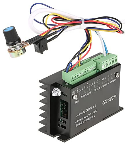 Motortreiber-Controller mit Kabel, WS55-220 DC 48V 500W CNC-Brushless-Spindel-BLDC-Motortreiber-Controller f¨¹r Kleine Ger?te