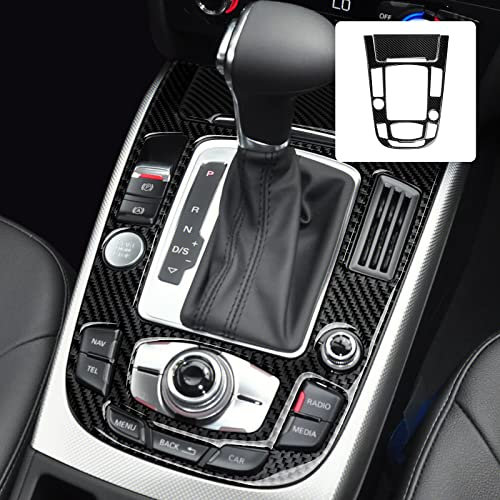 OYDDL Auto Kohlefaser Schaltknauf Schalthebel Cover Trim Kompatibel mit Audi A4 B8 A5 S4 S5 Q5 RS4 RS5 Zubehör (Schiffe aus De)