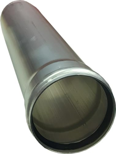 Hy-Power Pelletrohr-Verlängerung 500 mm – 2 Stück – Aluminium – Silber-metallic – Entlüftungsfrei – Wartungsfrei – Für Pellets & Granulat – Freistehend einsetzbar