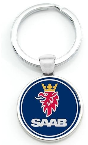 MJITA Auto Schlüsselanhänger, für Saab 9-3 9-4x 9-5 9000 9-7x 900 Estate 90 99 9-2x YS3F YS3G YS3E Car Key Chain Men Women Replace Autoschlüsselbund Ersatz Schlüsselhalter Schlüsselring Autozubehör
