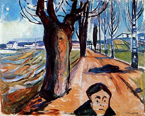 4 dipinti famosi - l'assassino nella corsia 1919 Espressionismo Edvard Munch - Arte ad olio fatta a mano su tela -07, £70- £1500 Dipinta a mano dagli insegnanti delle Accademie d'arte