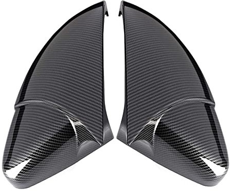 DRENGE Seitenspiegelkappe Auto Spiegelkappen Für Golf Für Mk7 Für Mk7.5 Für Für GTD Für R 2014-2019 Auto Seite Rückspiegel Abdeckkappe Trim Rückspiegel Abdeckung(Carbon Fiber Look)