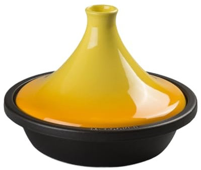 FCSHFC Marocaine Plat Tajine Induction avec Fonte émail 27cm Céramique Cocotte Traditionnel Plat Tajine Cuisson Pot De Soupe Casserole (Color : Jaune)