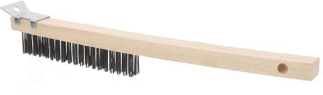 MOBUTOFU Pizza Stone Brush Wire Scratch Brush for Oven Cleaning Wooden Handle Pizza Oven Accessories