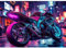 CEOVR Diamond Painting Kit Erwachsene Motorrad Diamond-painting,30x40 cm Diamant Paintings Kit,Cyberpunk Diamond Painting Bilder Set,5D DIY Diamond Painting Bilder Kit