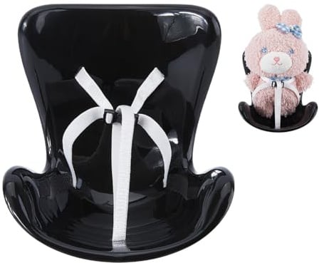 DICOSMETIC 1Set Autositz Für Mini Puppen Autositz Belüftungsclip Dekoration Niedliche Autos Ornamente Für Puppenanzeige Schwarzer Kunststoffsicherheitssitz Dekorative Mikro Niedliche Auto Puppen Sitz