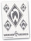 Werder Bremen SV Aufkleberkarte - Raute - silber Aufkleber Sticker 6-teilig - plus Lesezeichen I Love Bremen