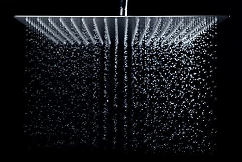 12 Zoll(30x30cm) Regendusche Duschkopf Edelstahl AISI304 Regenbrause Anti-Kalk-Düsen Duschkopf Regenduschkopf Quadratisch