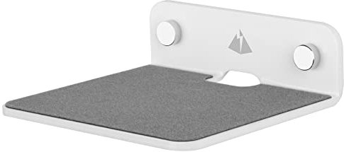 TXEsign Wall Shelf Speaker Stand, Small Wall Shelf Speaker Mount for Bluetooth Speaker, Webcam, Cell Phones,Toy Display Shelf Acrylic Speaker Shelf (White)