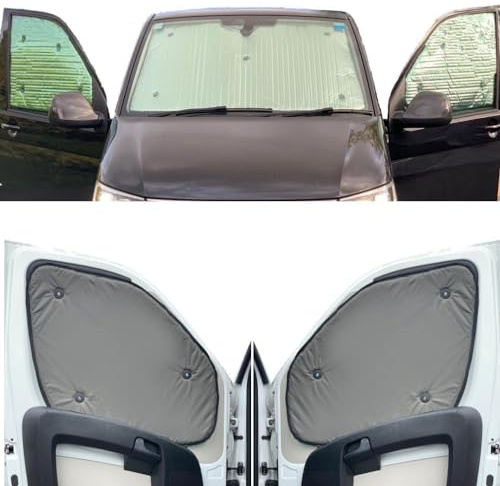 Fensterblenden-Set für Dacia Dokker (ab 2015) Vorderes Set + Aussparung. Wendbar, Thermo