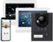 GOLIATH Full-HD Video Türsprechanlage, Aufputz Türstation in Anthrazit, 1 Familienhaus Set, 2X Touchscreen Monitor weiß, 2 Draht Bus Gegensprechanlage, 2 Megapixel Kamera, 180° Weitwinkel, AV-BUS-121