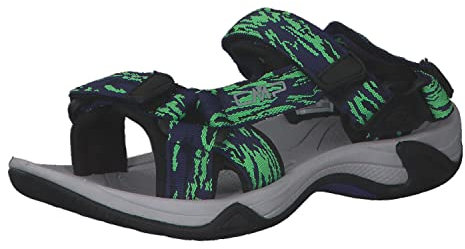 CMP Kids Hamal Hiking, Sandales de Trekking, Randonnée Unisex Kinder, B Blue Verde Fluo, 30 EU