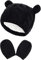 DRESHOW Neugeborene Baby Mütze und Handschuhe Set Kleinkind Babymütze Winter Strickmütze Unisex Baby Wintermütze