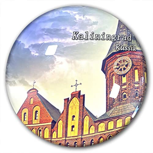 Kühlschrankmagnet, Motiv: Russland, Kaliningrad, dekorativer Magnet, Reise-Souvenir, Kristallglas