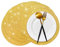 Set di 50 tovagliette in carta glitterata color oro, 30 cm, rotonde usa e getta, centrini con paillettes dorate, per matrimoni, banchetti, feste, casa, sala da pranzo