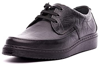 Nordan 1108B100 Herrenschuhe aus echtem Leder. Anzugschuhe Herren mit hohem Komfort. Bequeme Schuhe Herren zum Anzug und für den Alltag. 45