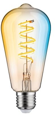 Paulmann 29157 Filament 230V Smart Home Zigbee LED Kolben ST64 E27 600lm 7,5W Tunable White dimmbar Gold Leuchtmittel