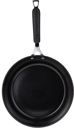 BERGNER Excalibur Gray - 28 cm Pfanne - Hergestellt geschmiedetes Aluminium - Innenkeramikbeschichtung - Außengrau abgebaut - Induktionspunkt - Eisengriff in Silikon eingewickelt