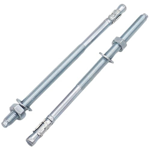 SKIR'CO (6 Stück) Verzinkte Keilanker M8 x 165 mm, Metalldübel, Ankerbolzen, Mauerwerkanker, Betonanker