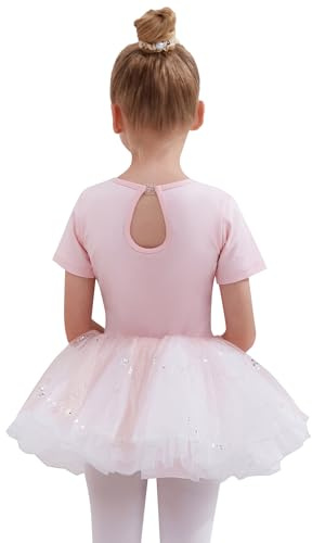 Tancefair Justaucorps de ballet pour fille Classique Paillettes Ballet Vêtements Robe de Ballet pour Filles Justaucorps de danse avec jupe tutu