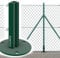 Italfence - Supporto per palo a T 30x30mm con piastra circolare in ferro plastificato da tassellare, 5 pezzi