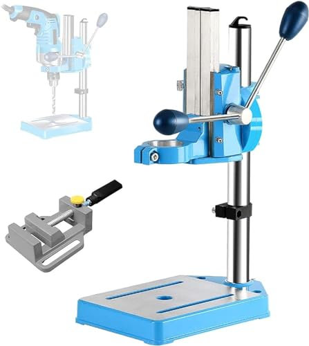 Elektrischer Bohrmaschinenständer, hohe Präzision, Halterung für Tischbohrmaschine, Spannbereich 38 bis 50 mm, Hub 80 mm, Tischbohrmaschine, verdickte Säule, Basis aus Aluminiumguss, Basteln