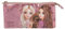 Depesche 13057 TOPModel Floral-Fächerschlamper in dunklem Pink, mit Model Motiv, Glitzer und Blumen Muster, Federmäppchen mit 3 Reißverschlussfächern, Mehrfarbig