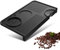 Anhow Tampermatte, Siliko Kaffee Matte mit Doppelloch Espresso Tamping Corner Coffee Tamper Holder Pad Tischkantenschutz Anti-Rutsch für Barista-Tool/Home/Kitchen/Bar Café - Schwarz (26.5x14,2x3 cm)