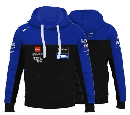 PRORACER Felpa Sottile Uomo Replica Squadra Moto Yamáha (M)