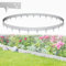 UISEBRT Rasenkante Metall 16 cm Hoch,Rostbeständige Beeteinfassung 10er-Set,Verzinkte Beetumrandung,Flexible Beetbegrenzung für Blumenbeete,Hofwege,Silber