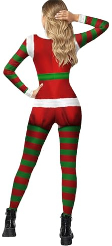 Generisch Costume per albero di Natale da donna, Natale, costumi per adulti e travestimento per feste, carnevale e Halloween, costume da donna, tutù rock natale, cerchietto per capelli albero di