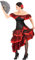 DEGUISE TOI Schwarz-rote Flamenco-Tänzerin - Kostüm für Damen - Schwarz
