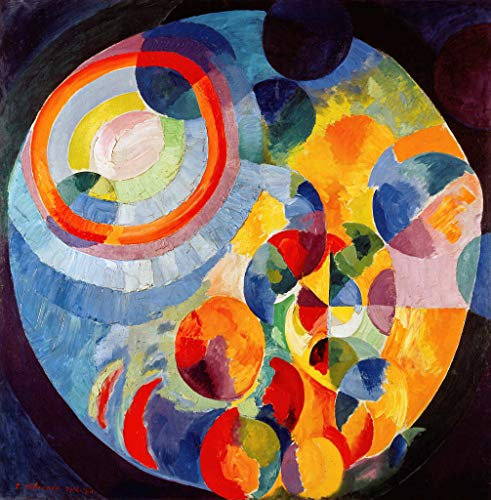 Kunstdruck/Poster: Robert Delaunay Zirkular Sonne und Mond - hochwertiger Druck, Bild, Kunstposter, 65x65 cm