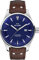 TW Steel ACE Aternus Herren 45mm Automatik Uhr mit blauem Zifferblatt, braunem Silikonarmband und Datumskalender ACE323